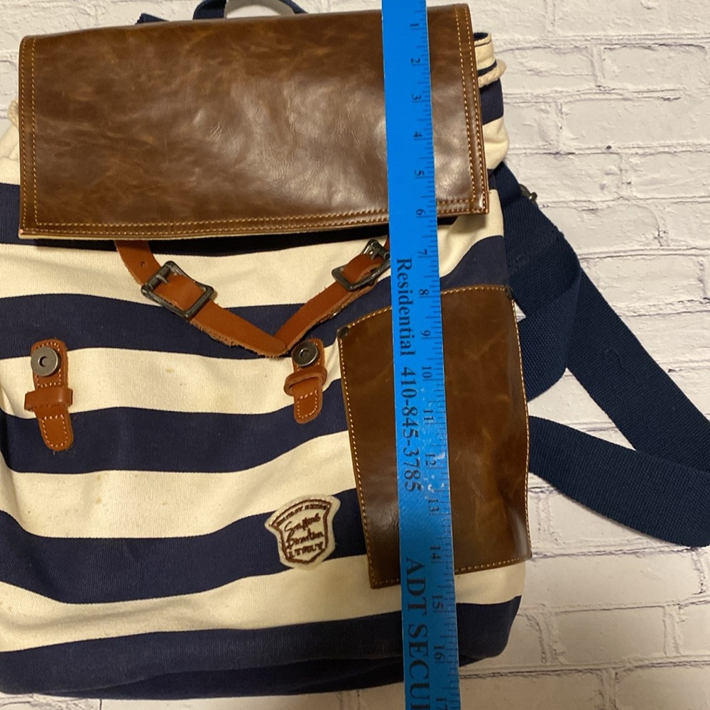 The Same Direction Nautical Blue Striped Backpack - Picture 9 of 11